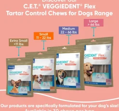 C.E.T. VeggieDent Flex + Joint Health for Large Dogs Over 66lbs