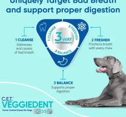 C.E.T. VeggieDent Fr3sh for Large Dogs Over 66 lbs