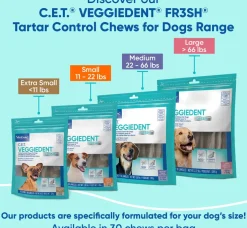 C.E.T. VeggieDent Fr3sh for Large Dogs Over 66 lbs