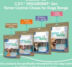 C.E.T. VeggieDent Zen for Medium Dogs 22-66 lbs