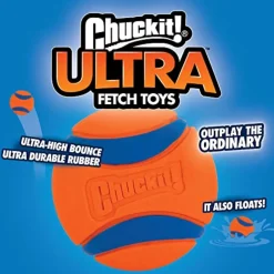 Chuckit! Bucket with 8 Medium Balls Toy For Dogs -Ultra
