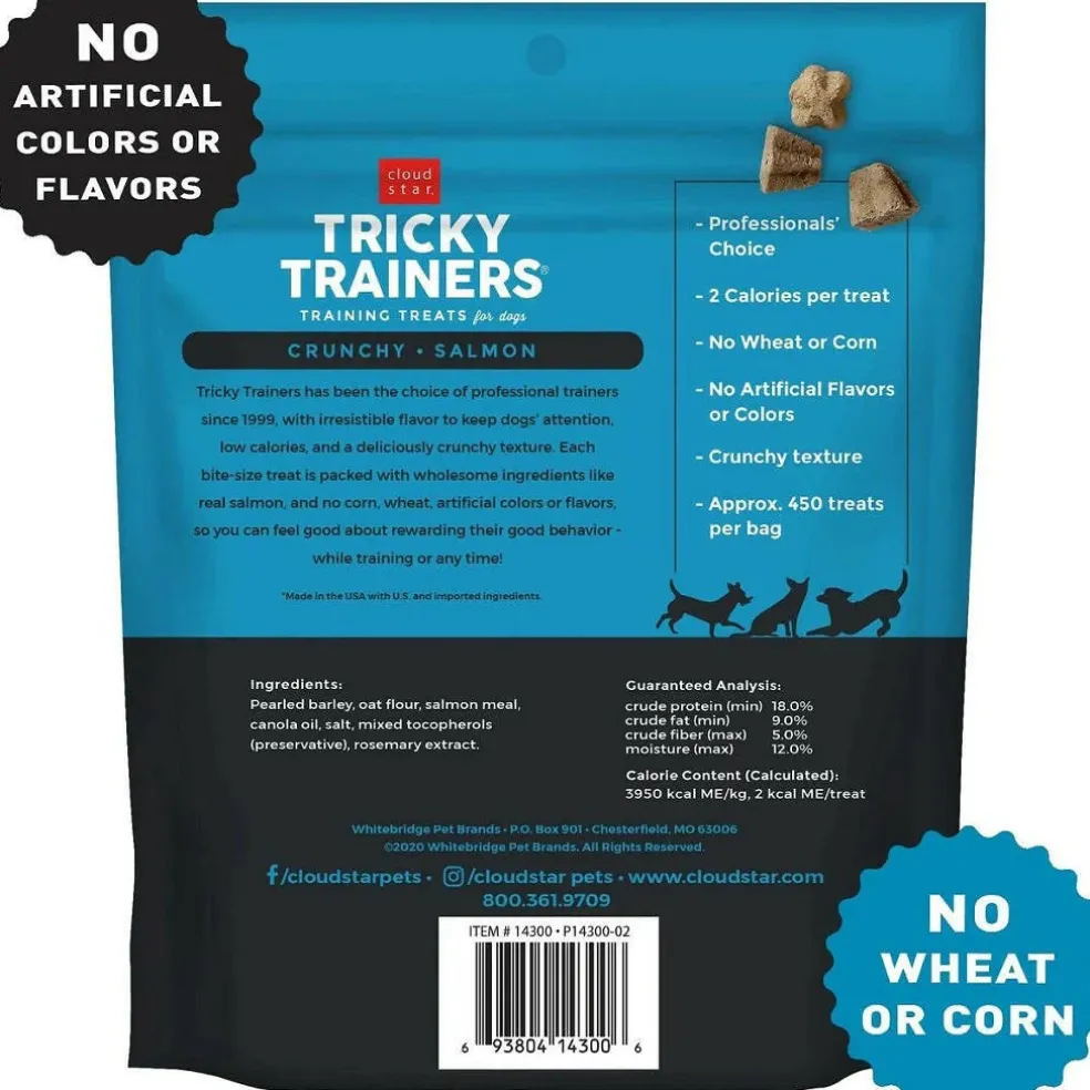 Cloud Star Tricky Trainers Crunchy Salmon Dog Treats (8 oz)