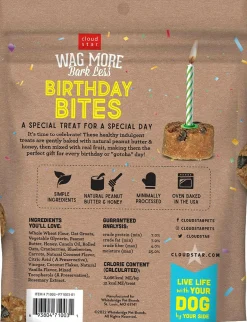 Cloud Star Wag More Bark Less Birthday Bites Soft Baked Peanut Butter & Honey Dog Treats (5 oz)