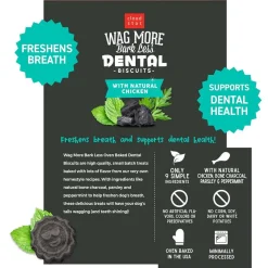 Cloud Star Wag More Bark Less Chicken, Charcoal, Parsley & Mint Dental Biscuits for Dogs (14 oz)