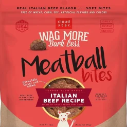 Cloud Star Wag More Bark Less Grain-Free Beef Meatball Bites Dog Treats (14 oz)