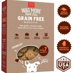 Cloud Star Wag More Bark Less Grain-Free Pumpkin Crunchy Biscuits Treats For Dogs