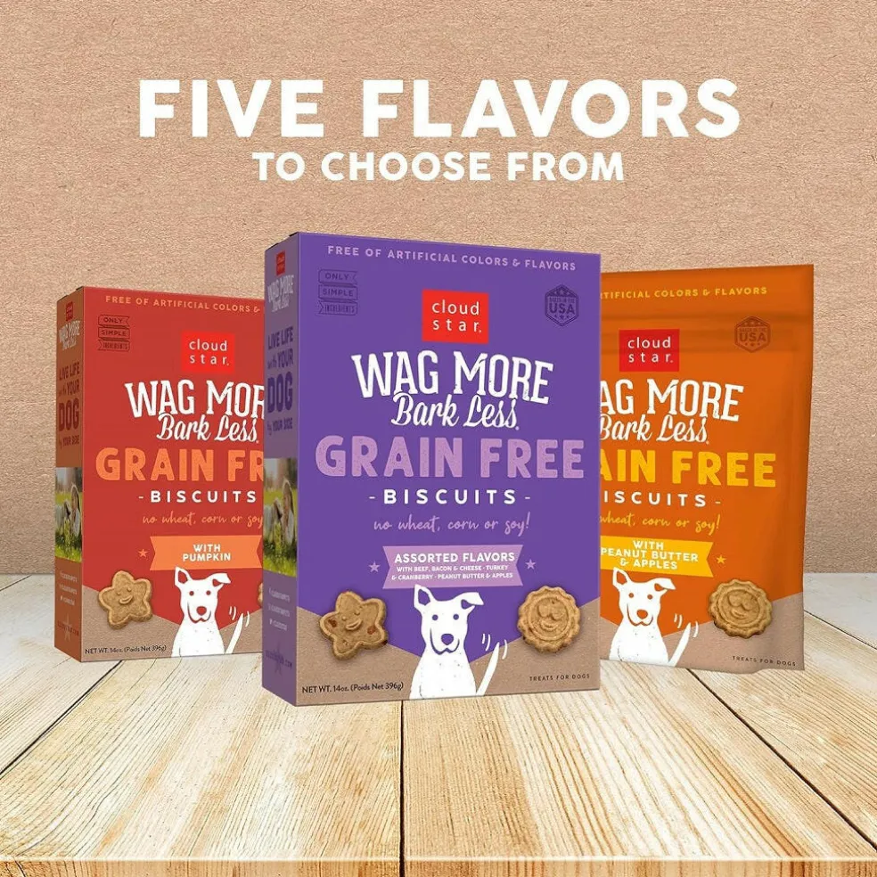 Cloud Star Wag More Bark Less Grain-Free Chicken & Sweet Potato Crunchy Dog Biscuits (14 oz)