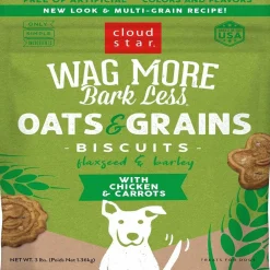 Cloud Star Wag More Bark Less Oats & Grains Chicken & Carrot Crunchy Dog Biscuits (3 lb)