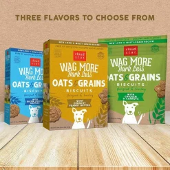 Cloud Star Wag More Bark Less Oats & Grains Peanut Butter Crunchy Dog Biscuits