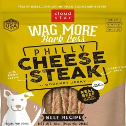 Cloud Star Wag More Bark Less Philly Cheesesteak Jerky Dog Treats (10 oz)