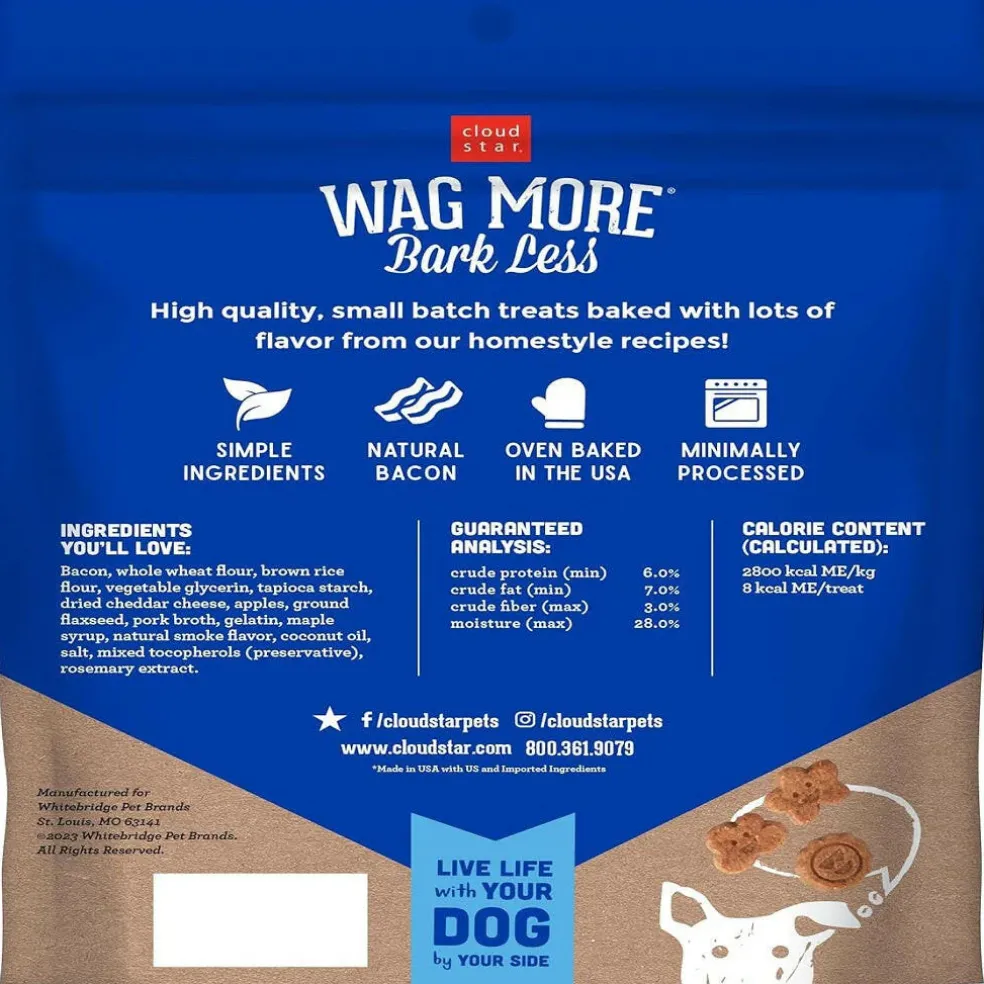 Cloud Star Wag More Bark Less Soft Chews Bacon, Cheese & Apple Dog Treats (6 oz)