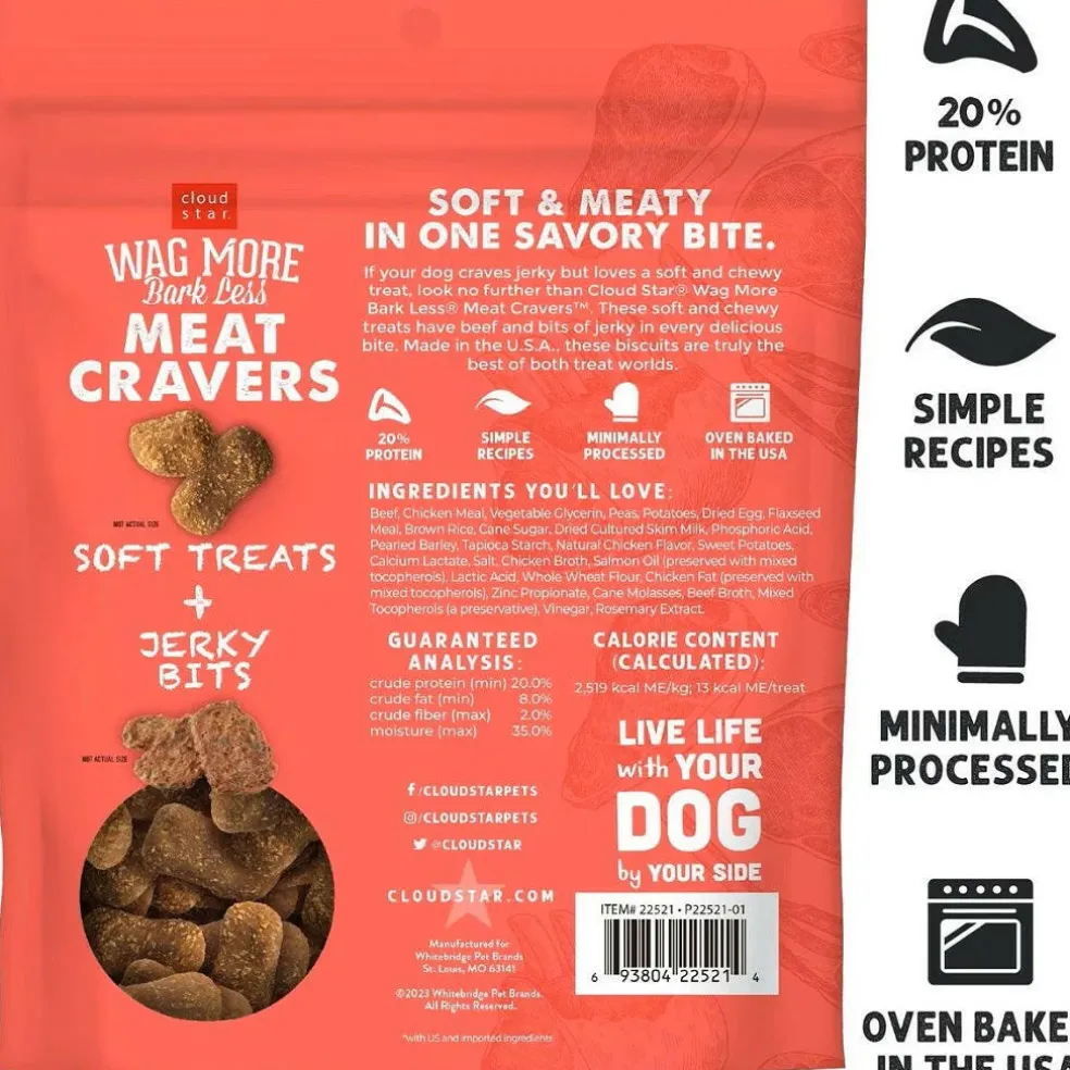 Cloud Star Wag More Bark Less Soft & Chewy Beef Jerky Dog Treats (5 oz)