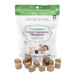 Cocotherapy Coco-Carnivore Meatballs Coconut Freeze Dried Dog Treats, 2.5-oz