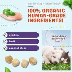Cocotherapy Coco-Carnivore Meatballs Coconut Freeze Dried Dog Treats, 2.5-oz