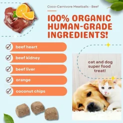 Cocotherapy Coco-Carnivore Meatballs Coconut Freeze Dried Dog Treats, 2.5-oz