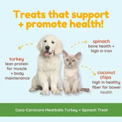 Cocotherapy Coco-Carnivore Meatballs Coconut Freeze Dried Dog Treats, 2.5-oz