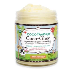 Cocotherapy Coco-Ghee USDA Certified Organic Coconut Oil with Organic Cultured Ghee, 7.5-oz