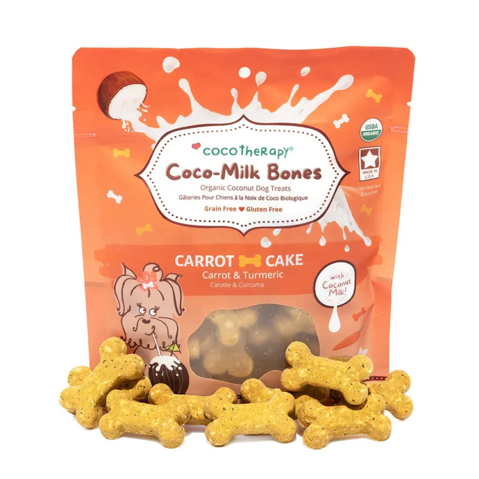 Cocotherapy Coco-Milk Bones Biscuit Organic Coconut Treat for Dogs, 6-oz