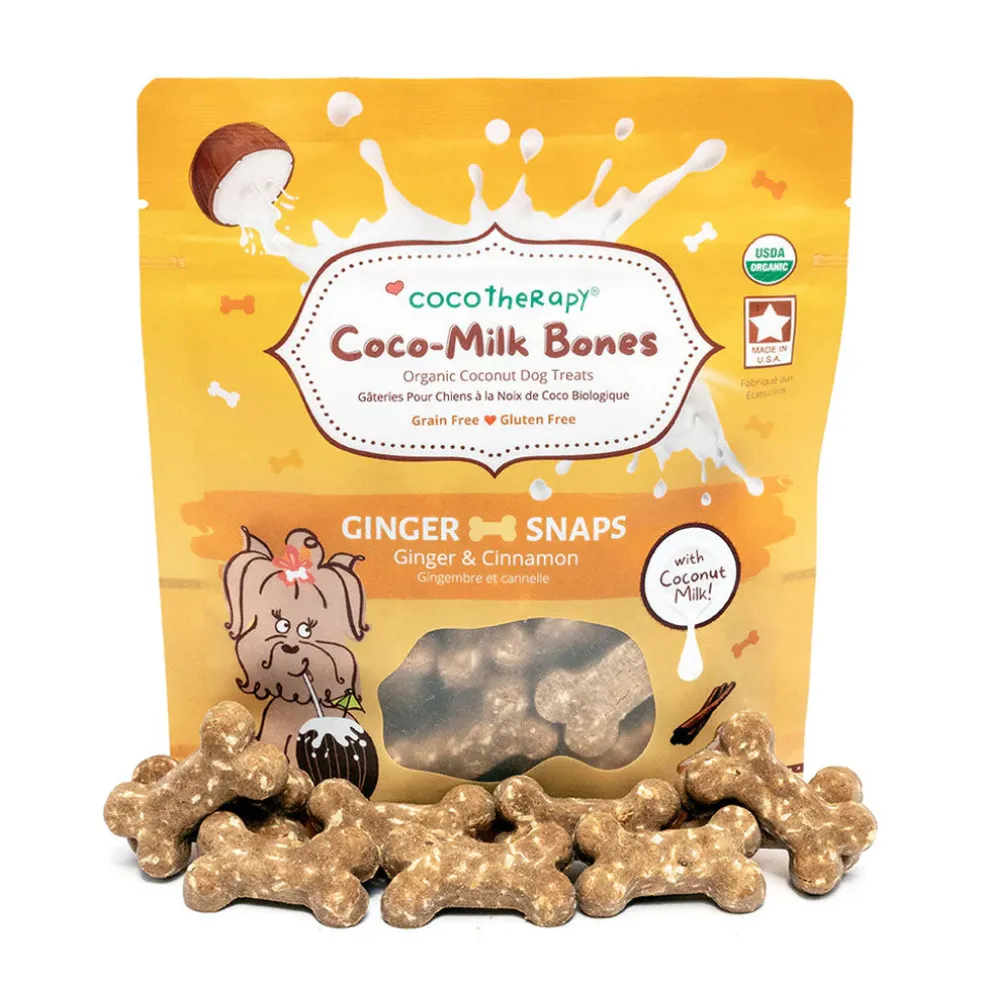 Cocotherapy Coco-Milk Bones Biscuit Organic Coconut Treat for Dogs, 6-oz