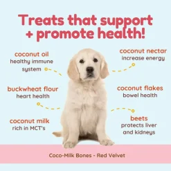 Cocotherapy Coco-Milk Bones Biscuit Organic Coconut Treat for Dogs, 6-oz