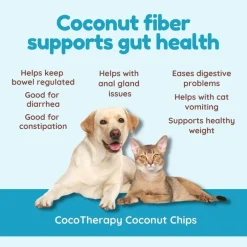 Cocotherapy Coconut Chips Raw Coconut for Dogs, Cats & Birds, 6-oz
