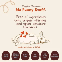 Cocotherapy Maggie's Macaroons Coconut Organic Coconut Treat for Dogs, 4-oz