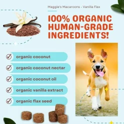 Cocotherapy Maggie's Macaroons Coconut Organic Coconut Treat for Dogs, 4-oz