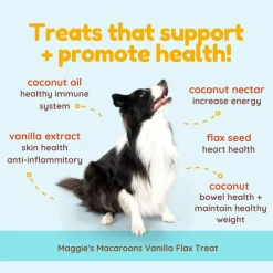 Cocotherapy Maggie's Macaroons Coconut Organic Coconut Treat for Dogs, 4-oz