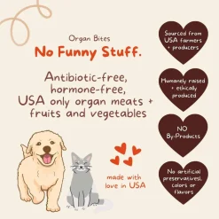 Cocotherapy Organ Bites! Raw Organ Meat Treat for Dogs and Cats, 3-oz