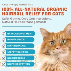 Cocotherapy Organic Hairball Plus - Hairball Management for Cats & Kittens, 7-oz