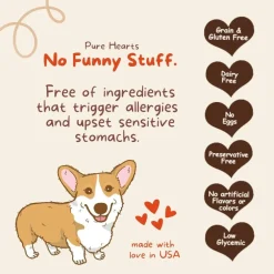 Cocotherapy Pure Hearts Coconut Cookies Organic Treats for Dogs, 5-oz
