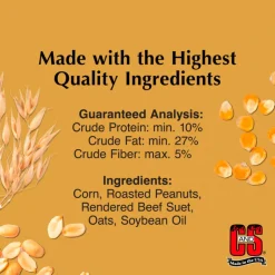 C&S Peanut Delight No Melt Suet Dough for Wild Birds (11.75 oz)