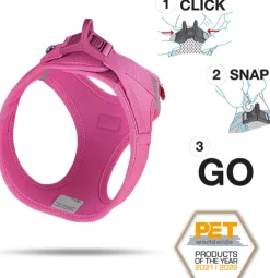 Curli Vest Harness curli Clasp Air-Mesh Fuchsia