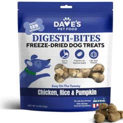 Dave's Digesti-Bites Freeze-Dried Chicken, Rice & Pumpkin Dog Treats