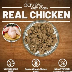 Dave's Pet Food Chicken Formula Canned Wet Cat Food, 12.5-oz can, case of 12