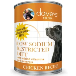 Dave's Pet Food Restricted Diet Sodium Chicken Recipe Wet Dog Food (13.2 oz, case of 12 cans)