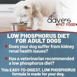 Dave's Pet Food Restricted Diet Phosphorus & Protein Kidney Support Tuna Pate in Gravy Wet Food for Dogs