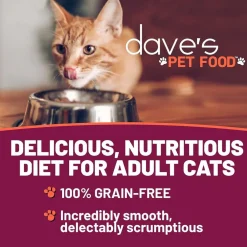 Dave's Pet Food Saucey Pate Chicken & Duck Recipe Grain-Free Canned Wet Cat Food, 5.5-oz can, case of 24