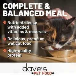 Dave's Pet Food Saucey Pate Chicken Recipe Grain-Free Wet Canned Cat Food, 5.5-oz can, case of 24