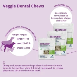 Dechra Vetradent Veggie Dental Chews for Dogs (30 Chews)