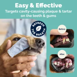 Dentabliss Daily Dental Wipes Finger Mitts for Dogs & Cats (50 ct)