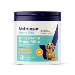 Dentabliss Daily Dental Wipes Finger Mitts for Dogs & Cats (50 ct)