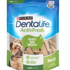 DentaLife ActivFresh Daily Mini Dental Dog Treats, 56 count