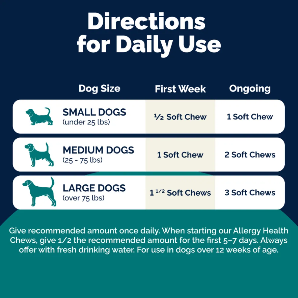 Dermabliss Seasonal Allergy Health & Immune Soft Chews for Dogs