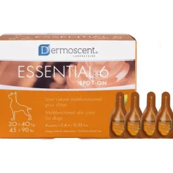 Dermoscent Essential-6 SpotOn Skin Care for Large Dogs 45-90 lbs (4 count)