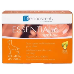 Dermoscent Essential-6 SpotOn Skin Care for Large Dogs 45-90 lbs (4 count)