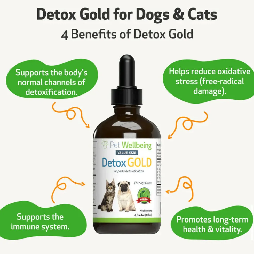 Detox Gold for Dogs - Gentle Detoxification & Elimination Support