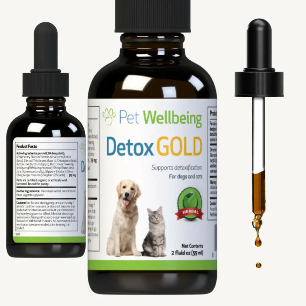 Detox Gold for Dogs - Gentle Detoxification & Elimination Support