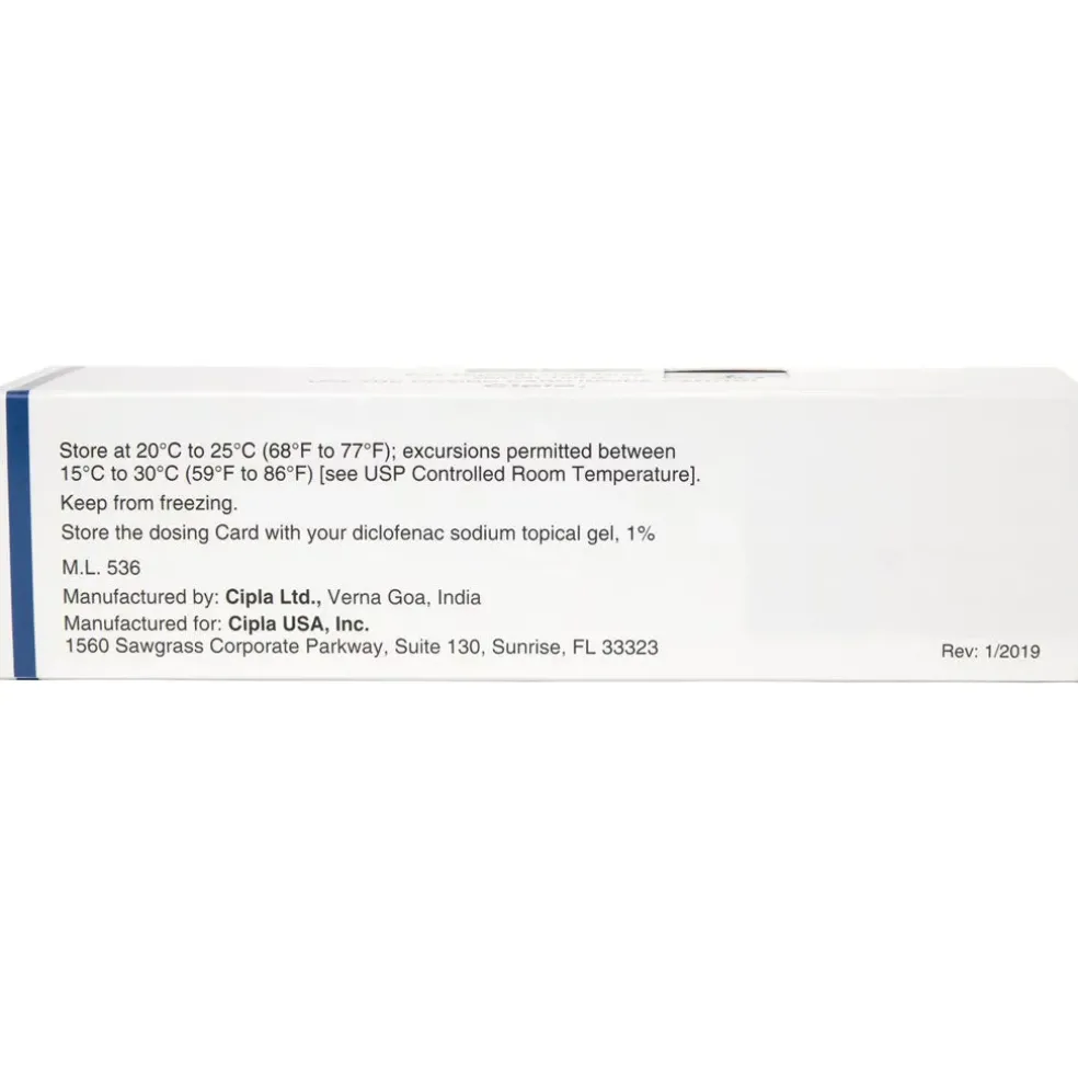 Diclofenac (Generic) Sodium Topical Gel 1% , 100-gm