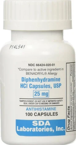 Diphenhydramine HCI Capsules (Manufacturer may vary
